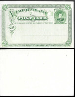 Newfoundland 1c Postal Stationery Card 1890s Unused. Canada ##02 - Histoire Postale