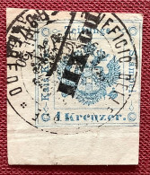 ROVERETO 1877 1 KR SHEET CORNER (Trentino Trento Italia) Österreich Zeitungsstempelmarke (Austria Newspaper Tax Stamp - Oblitérés