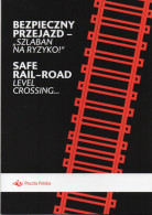 POLAND 2020 POLISH POST OFFICE SPECIAL LIMITED EDITION FOLDER: SAFE RAIL-ROAD LEVEL CROSSING PKP POLISH RAILWAYS TRAINS - Storia Postale