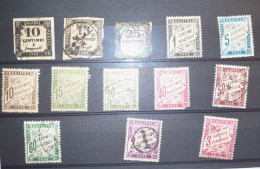 Lot De 13 Timbres Taxes Charnière Ou Collé - Sonstige & Ohne Zuordnung