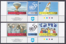 1995 Tonga 1386-1391Strip+Tab Space Shuttle - SPECIMEN 25,00 € - Oceania