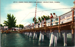 Florida Holiday Isles Fishing From John's Pass Bridge - St Petersburg