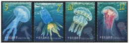 Taiwan 2015 Marine Life- Jellyfish Stamps Sea Jelly Fish Fluorescent Ink Unusual - Neufs