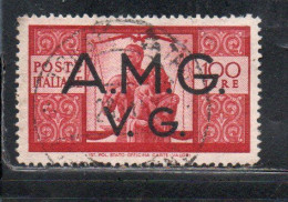 VENEZIA GIULIA 1945 - 1947 TRIESTE AMGVG AMG VG DEMOCRATICA LIRE 100 USATO USED OBLITERE' - Used