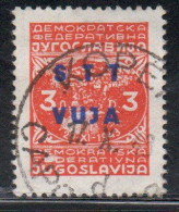 TRIESTE B 1949 FRANCOBOLLO SOPRASTAMPATO DI YUGOSLAVIA JUGOSLAVIA OVERPRINTED JAICE DIN. 3d USED USATO OBLITERE' - Mint/hinged