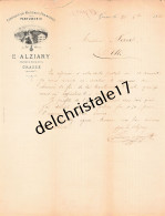 06 0035 GRASSE ALPES-MARITIMES 1882 Fabrique Matières Premières Parfumerie E. ALZIARY à FERRET Signée PELISSIER & ARAGON - Droguerie & Parfumerie