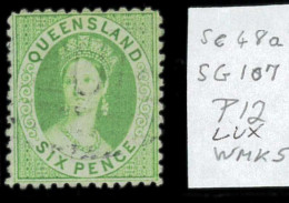 Aa5627g  - Australia QUEENSLAND - STAMP - SG # 107  Watermark 5 - Fine USED - Used Stamps
