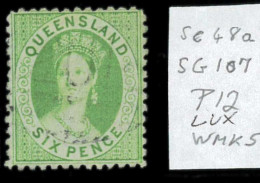 Aa5627g  - Australia QUEENSLAND - STAMP - SG # 107  Watermark 5 - Fine USED - Gebraucht