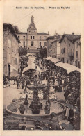 SAINT-JEAN-de-BOURNAY (Isère) - Place Du Marché - Fontaine - Ecrit 1908 (2 Scans) André Bourgingnon à Chatonnay - Saint-Jean-de-Bournay