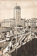 Lausanne Le Grand Pont Et La Tour Bel-Air Tram 1955 Drapeaux - Lausanne