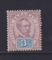 SARAWAK - 1888  Charles Brooke  3c  Hinged Mint - Sarawak (...-1963)