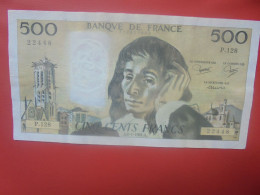 FRANCE 500 FRANCS 1981 Préfix P.128 Circuler (B.18) - 500 F 1968-1993 ''Pascal''