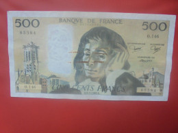 FRANCE 500 FRANCS 1981 Préfix O.146 Circuler (B.18) - 500 F 1968-1993 ''Pascal''