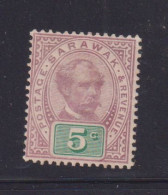 SARAWAK - 1888  Charles Brooke  5c  Hinged Mint - No Gum - Sarawak (...-1963)