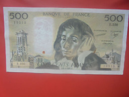 FRANCE 500 FRANCS 1987 Préfix E.250 Circuler (B.18) - 500 F 1968-1993 ''Pascal''