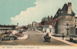 Dieppe * Les Tourelles Et La Rue Aguado * Automobile Voiture Ancienne - Dieppe