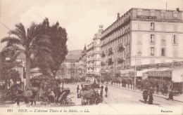 Nice * L'avenue Thiers Et Les Hôtels * Café De La Gare - Andere & Zonder Classificatie