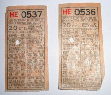 Tickets. China. PUBLIC TRANSPORT. ONE LOT. - 13-4-i - Monde