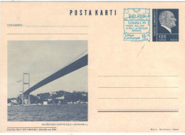 Istanbul Atatürk 125 Kurus Bogazici Köprüsü 1985 Ganzsache Moschee - Postal Stationery