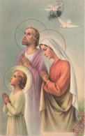 RELIGION - Christianisme - Joseph Marie Et Jésus Priant - Colombe - Carte Postale Ancienne - Paintings, Stained Glasses & Statues