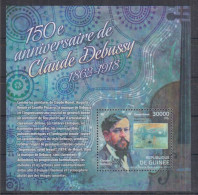 R13. Guinea MNH 2012 Music - Composer - Claude Debussy - Musique