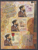 R13. Guinea MNH 2012 Music - Composer - Claude Debussy - Musique