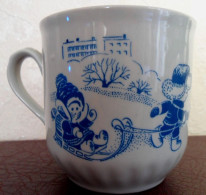 A Cup. Cup. CHILDREN'S WINTER FUN. TERNOPIL PORCELAIN FACTORY. USSR. - 8-49-i - Tasses