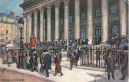 Paris * 2ème * La Place Et La Bourse * Cpa Illustrateur - Paris (02)