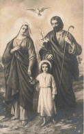 RELIGION - Christianisme - L'Enfant Jésus Avec Marie Et Joseph - Carte Postale Ancienne - Tableaux, Vitraux Et Statues
