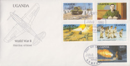 Enveloppe  FDC  1er  Jour     OUGANDA     2éme  Guerre   Mondiale     1990 - Ouganda (1962-...)