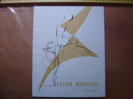 1953 Programme Culturel Casino Municipal CANNES Festival Du Film Musique Theatre - Art