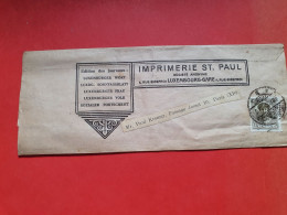 Luxembourg - Bande Pour Imprimés De Luxembourg Pour Paris En 1925 - JJ 116 - Covers & Documents