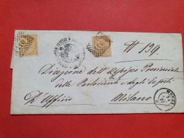 Italie - Lettre Sans Texte De Monza Pour Milano En 1877 - JJ 122 - Poststempel