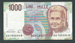 ITALIE 1000 LIRE  6 3/10/1990  - KG 785554B- Laura 10611 - 1000 Liras