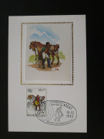 Carte Maximum Card Belgica 82 Postillon Cheval Horse Histoire Postale Postal History Bruxelles 14/12/1982 - 1981-1990