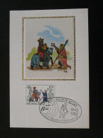 Carte Maximum Card Belgica 82 Messager Royal Cheval Horse Medieval Histoire Postale Postal History Bruxelles 14/12/1982 - 1981-1990