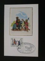 Carte Maximum Card Belgica 82 Messager Royal Cheval Horse Medieval Histoire Postale Postal History Bruxelles 16/12/1982 - 1981-1990