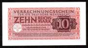 BILLET ALLEMAGNE - WEHRMACHT - 15 09 1944 - 10 Reichsmark - Pick M40 - Verrechnungsscheine - Dt. Wehrmacht