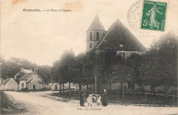 Orsonville * La Place Du Village Et L'église - Autres & Non Classés