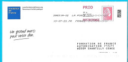 PostRéponse Lettre Prioritaire Marianne L'engagée Fondation De France Chantilly Oise Toshiba - Prêts-à-poster:Answer/Ciappa-Kavena