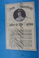 Royal  United Kingdom   Queen Alexandra's Letter To The Nation  1910 - Königshäuser