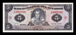 Ecuador 5 Sucres 1983 Pick 108b(4) Serie HY Sc Unc - Ecuador