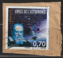 Luxembourg 2009 Europa Astronomie 0,70 Gestempelt Auf Fragmente, Michel Nr. 1832, Yvert No. 1776 - Usados