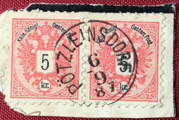 PÖTZLEINSDORF 1887 (Wien 114, Niederösterreich ) 5 Kr Österreich  (Austria  Autriche - Gebruikt