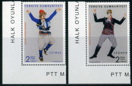 Türkiye 2019 Mi 4471-4472 MNH Folk Dances, Zeybek & Segmen, Suits And Costumes, Dance - Unused Stamps