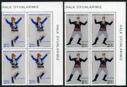 Türkiye 2019 Mi 4471-4472 MNH Folk Dances, Zeybek & Segmen, Suits And Costumes, Dance [Block Of 4] - Unused Stamps