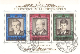 LIECHTENSTEIN - THRONFOLGE 1983 Mi Bl 13  0 / *1030 - Blocks & Kleinbögen