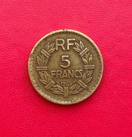 Belle Monnaie De 5 Francs Lavrillier 1945 C. Etat TB - 5 Francs