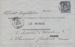 FRANCE - LETTRE 1884 RODEZ / *1035 - 1876-1898 Sage (Type II)