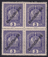 AUSTRIA 1919 - MNH - ANK 228 - Block Of 4! - Unused Stamps